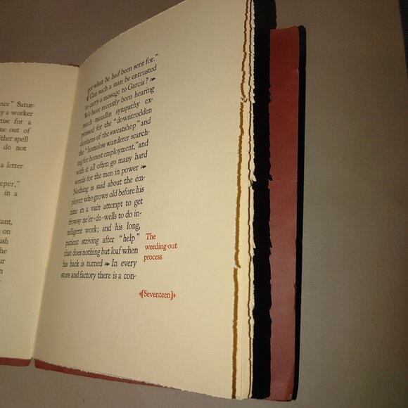 Elbert Hubbard 1926 A Message To Garcia Leather Bound Book Collier Son - Picture 4 of 11